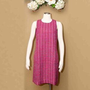 NWT J. Crew Tweed Shift Dress in Berry Brown